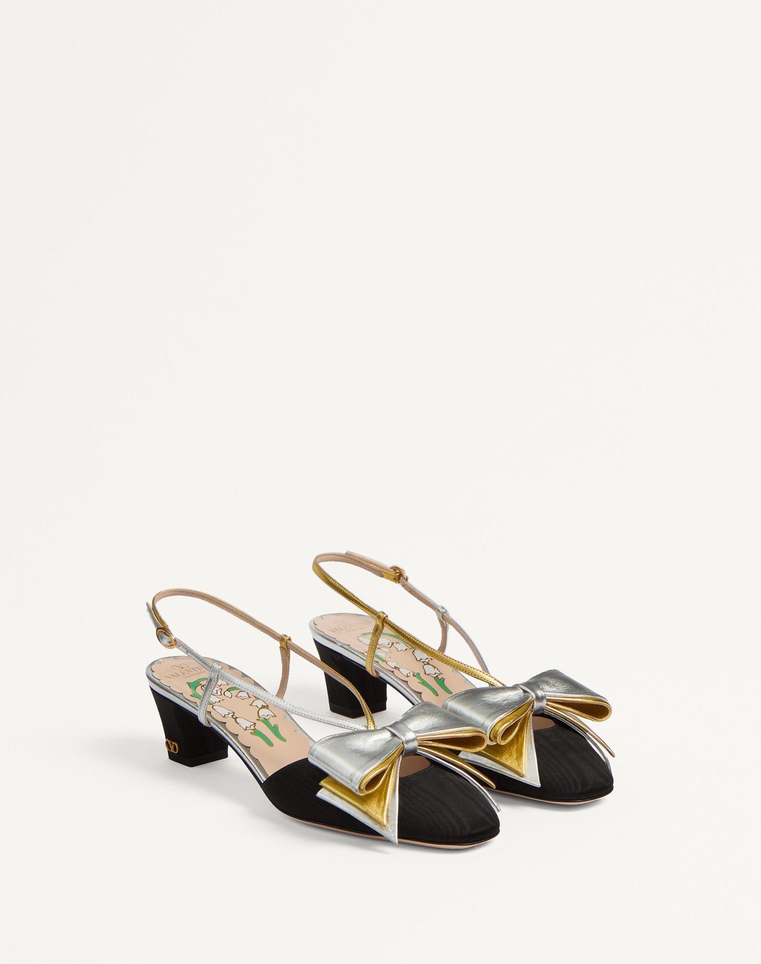 Bowow Slingback Pumps In Moirè Fabric 45Mm Product Image