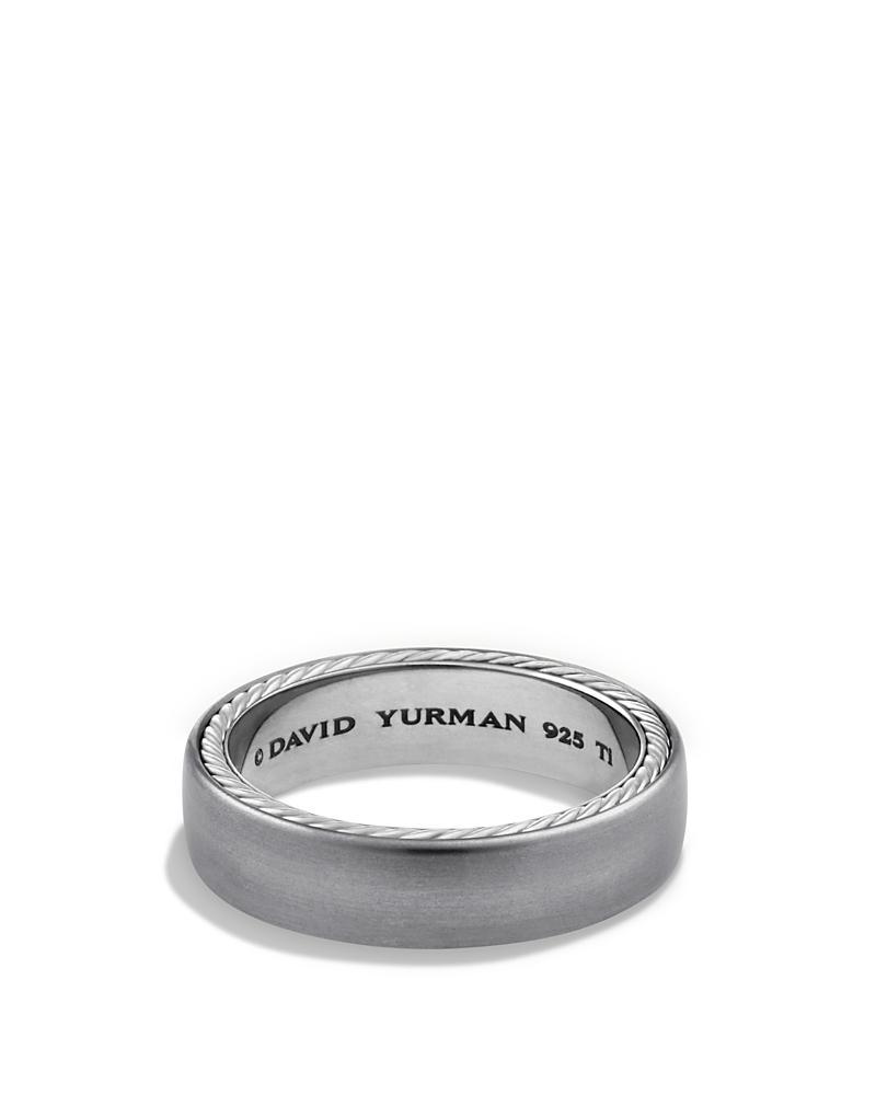 Mens Streamline Band Ring in Titanium, 6mm Product Image