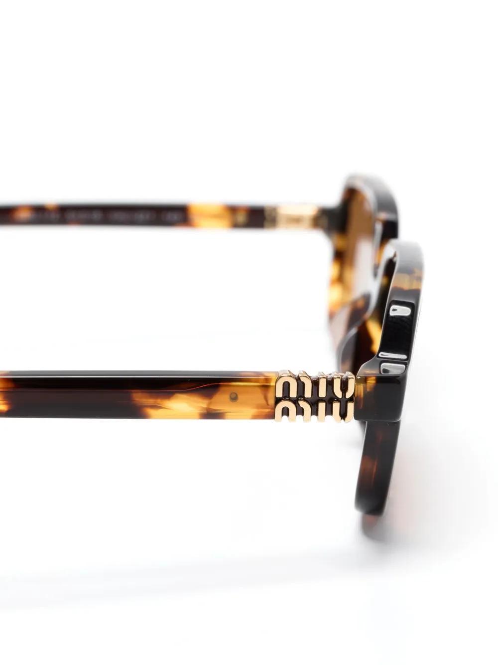 tortoiseshell rectangle-frame sunglasses   Product Image