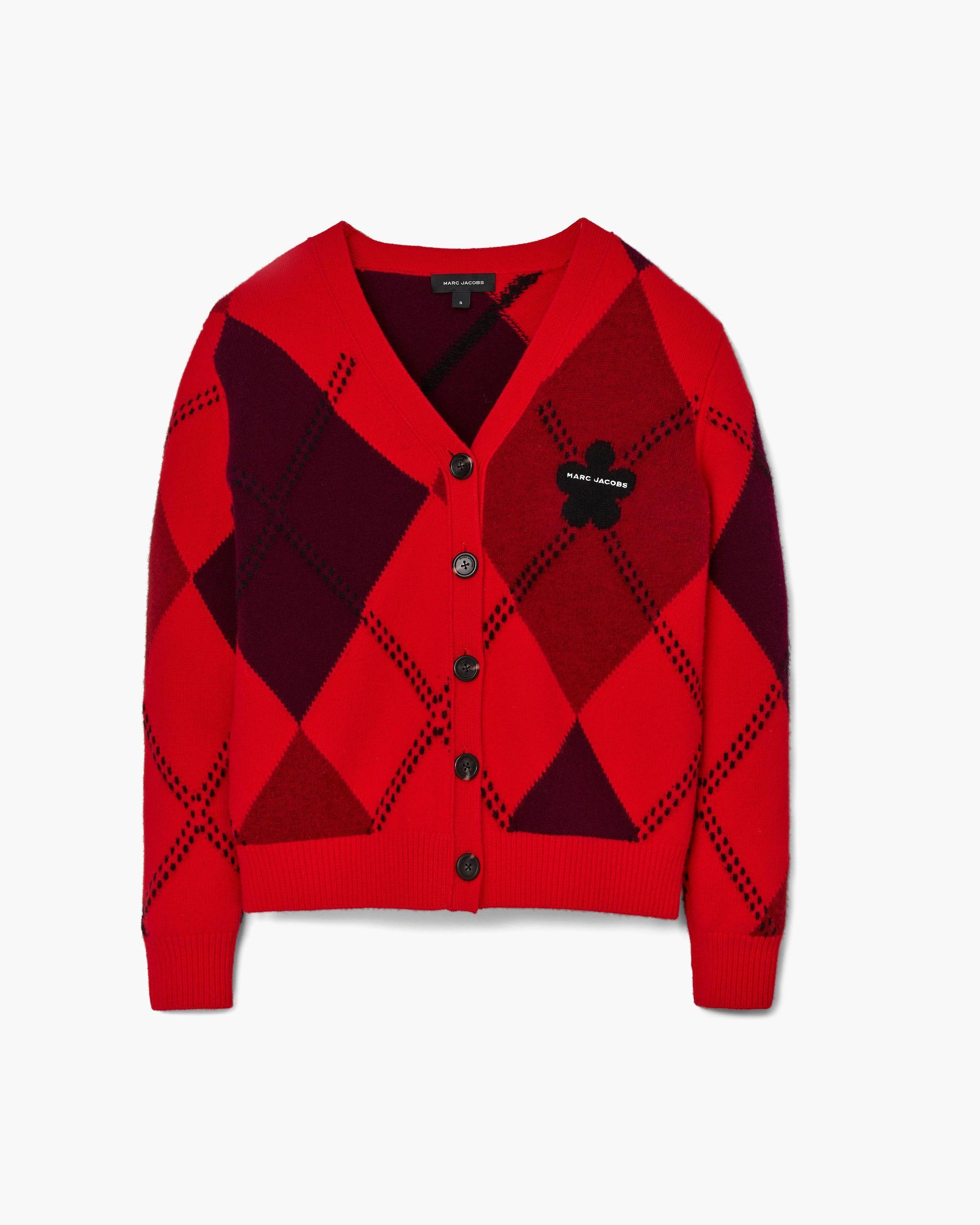 Preppy Daisy Argyle Cardigan Product Image