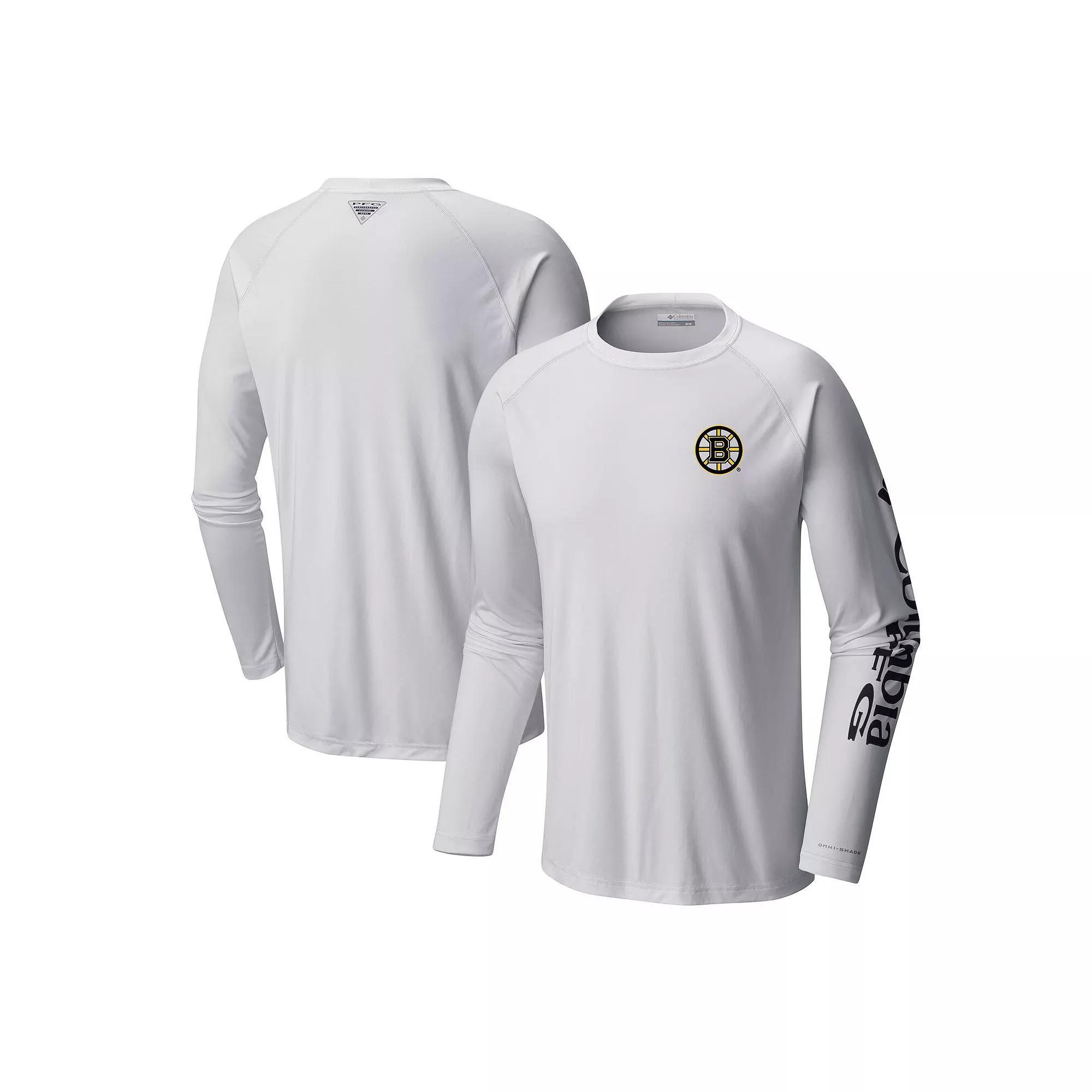 Men's Columbia White Colorado Avalanche Terminal Tackle Omni-Shade Raglan Long Sleeve T-Shirt,  Product Image