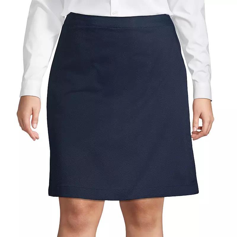 Plus Size Lands End School Uniform Blend Chino Skort, Womens Green Product Image