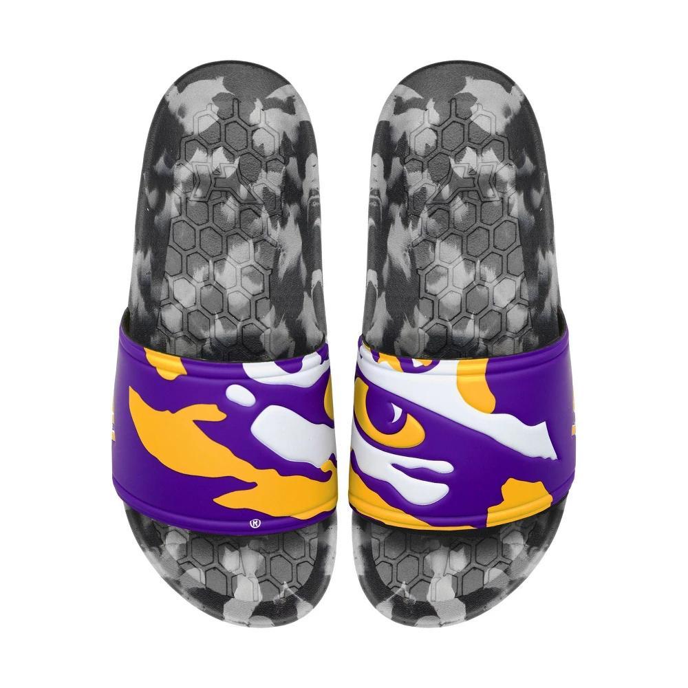 NCAA LSU Tigers Slydr Pro White Sandals - Purple M9/W11 Product Image