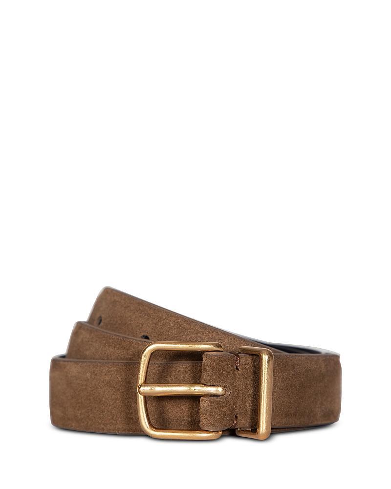 Womens Suede Polished Buckle Belt Product Image