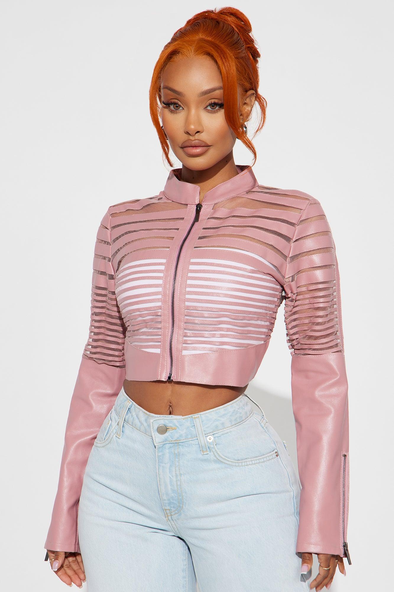 See Right Through You Jacket - Pink Product Image