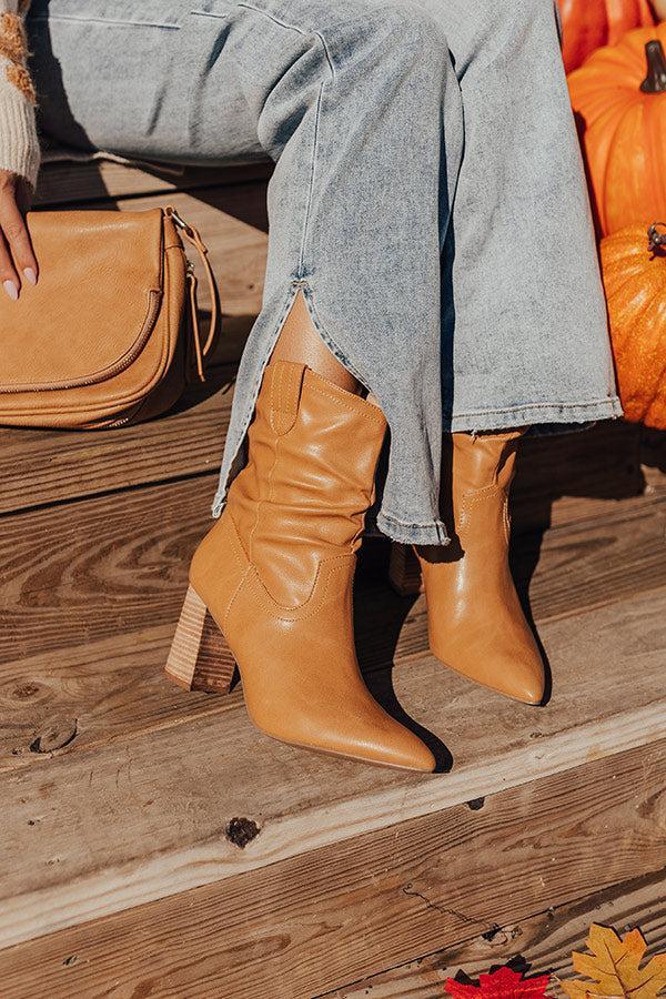 The Valley Faux Leather Bootie In Iced Mocha Product Image