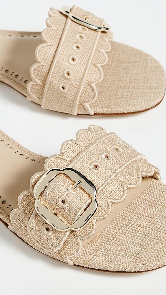 Larroudé Ivy Broderie Slides | Shopbop Product Image