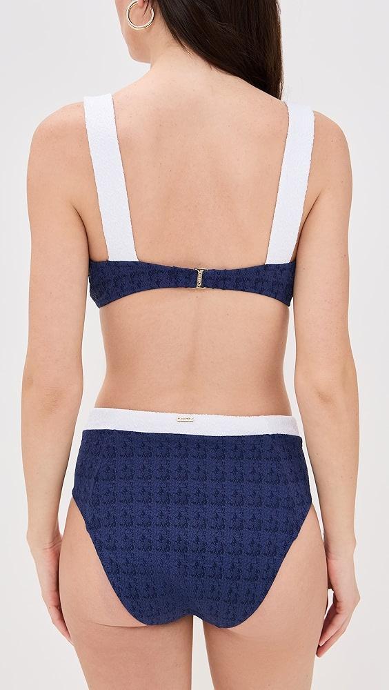 L'AGENCE Alexandria Colorblock Chic Structured Bra Bikini Top | Shopbop Product Image