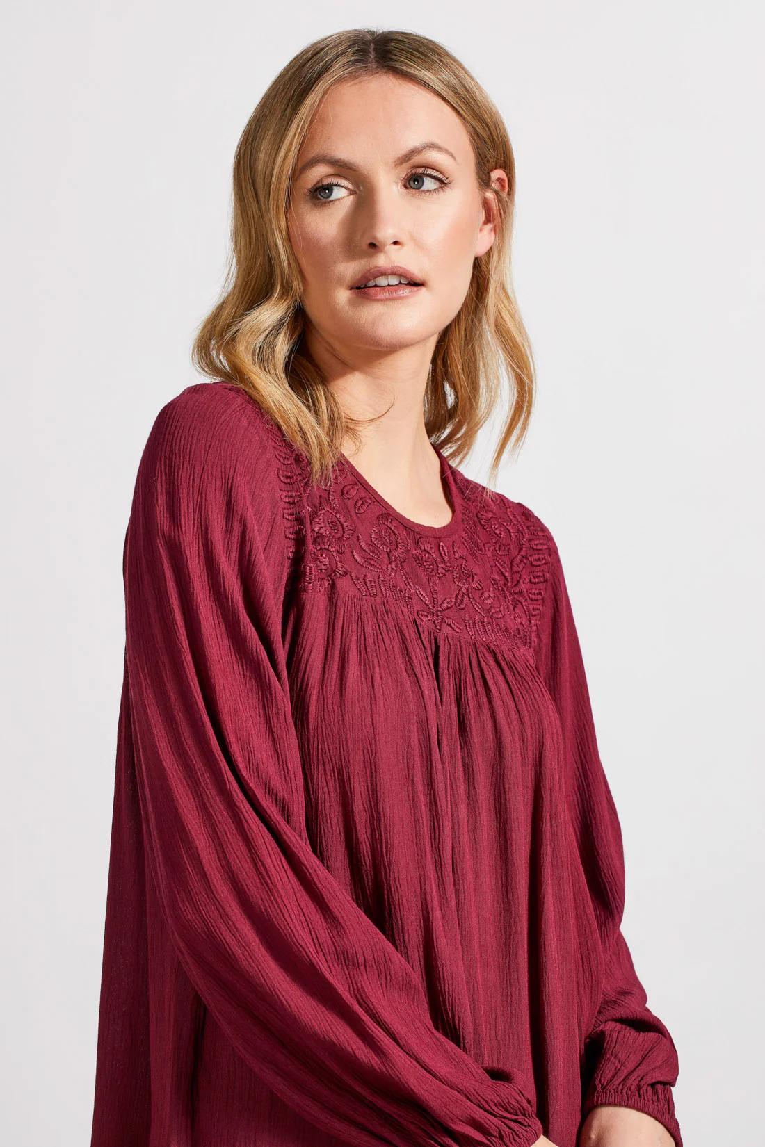 LONG SLEEVE BLOUSE WITH EMBROIDERY Product Image