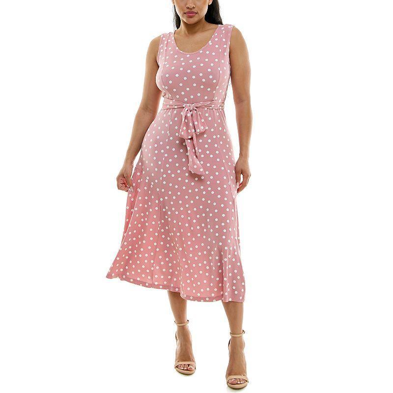 Womens Nina Leonard Print Midi Dress Product Image