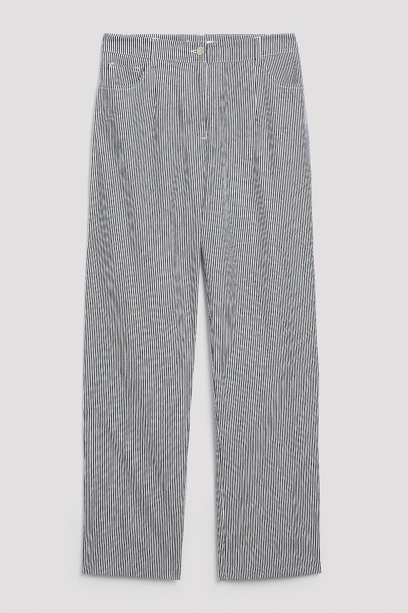 Heavy Mid Waist Stirped Pants Product Image