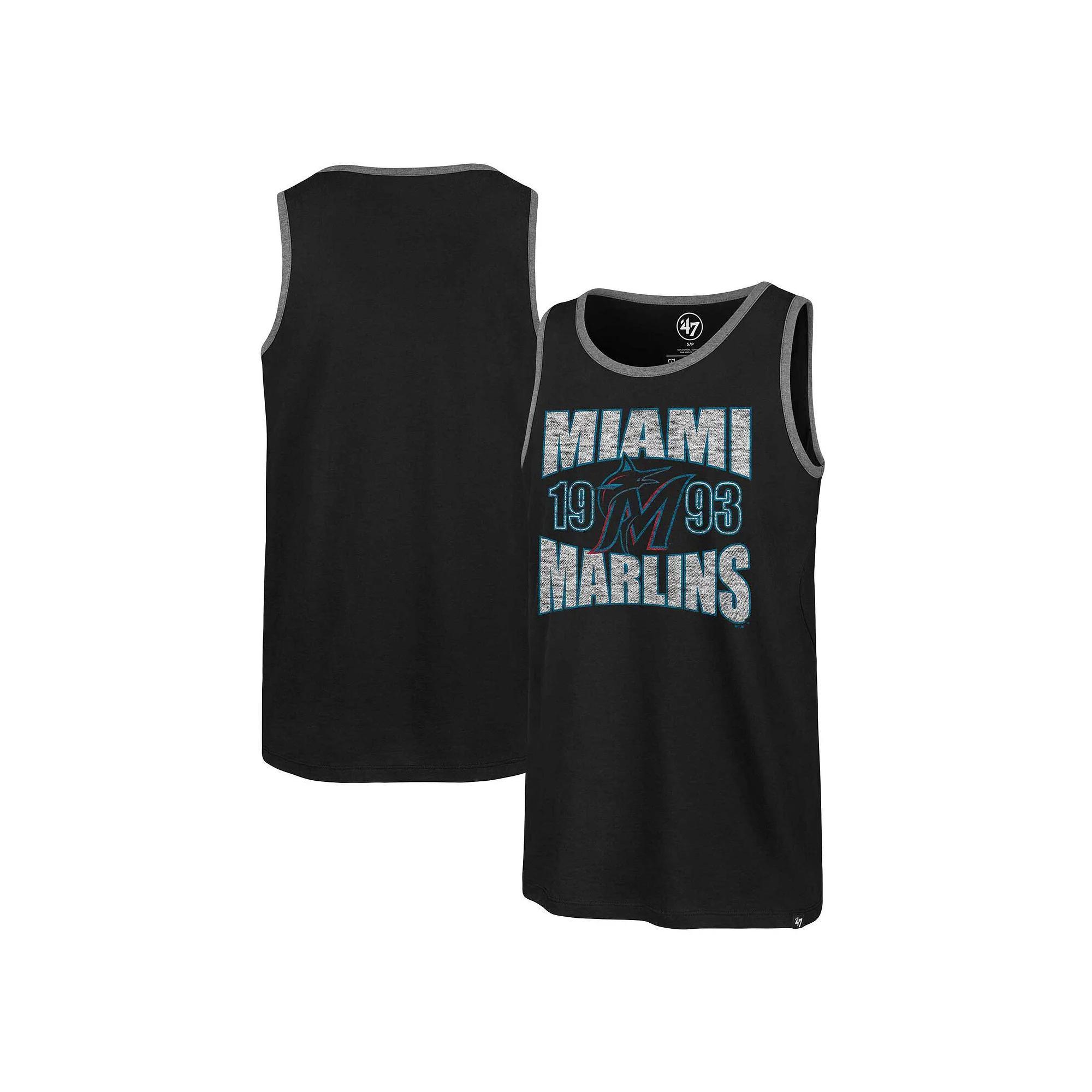 Men's '47 Black Miami Marlins Upload Franklin Tank Top, Size: XL Product Image
