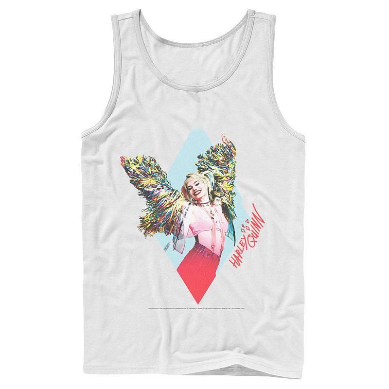 Mens DC Comics Birds Of Prey Harley Quinn Dancing Quinn Portrait Tank Top Product Image