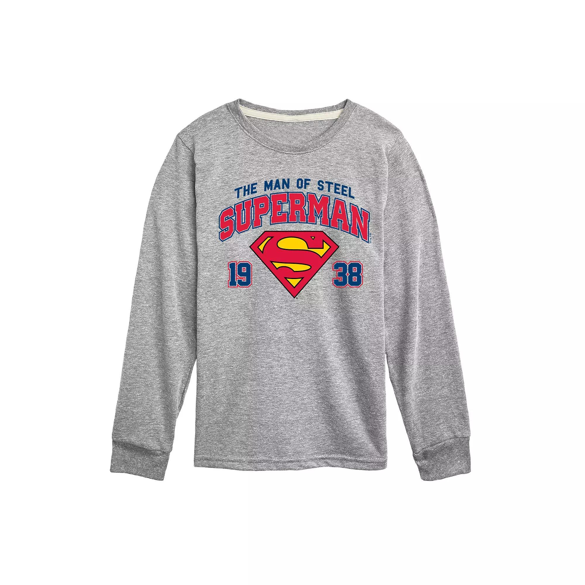 Boys 8-20 DC Comics Superman The Man Of Steel Long Sleeve Graphic Tee, Boy's,  Product Image