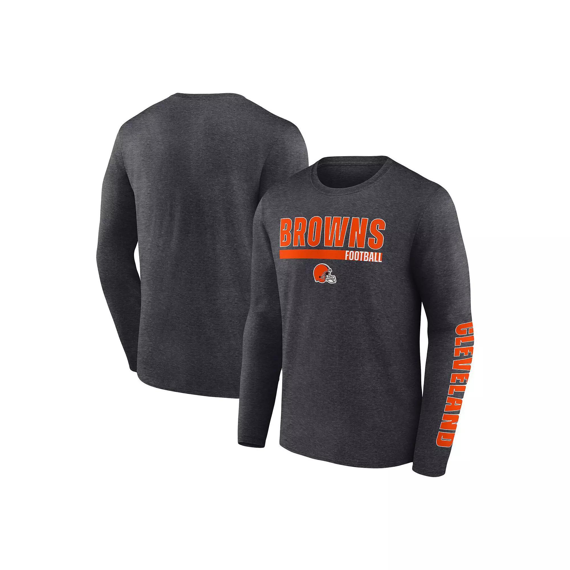 Men's Fanatics Branded Charcoal Cleveland Browns Long Sleeve T-Shirt, Size: 3XL Product Image