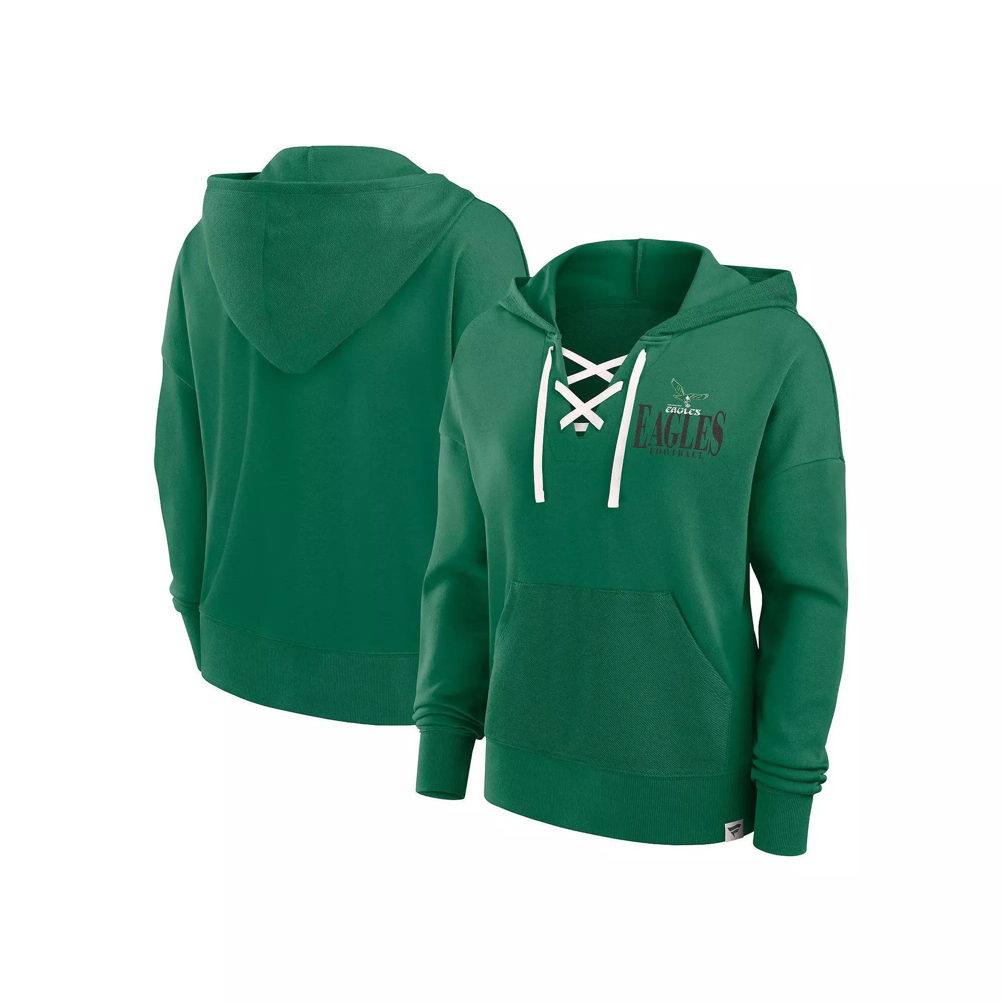 Women's Fanatics Navy Chicago Bears Blitz Left Lace-Up Pullover Hoodie,  Product Image