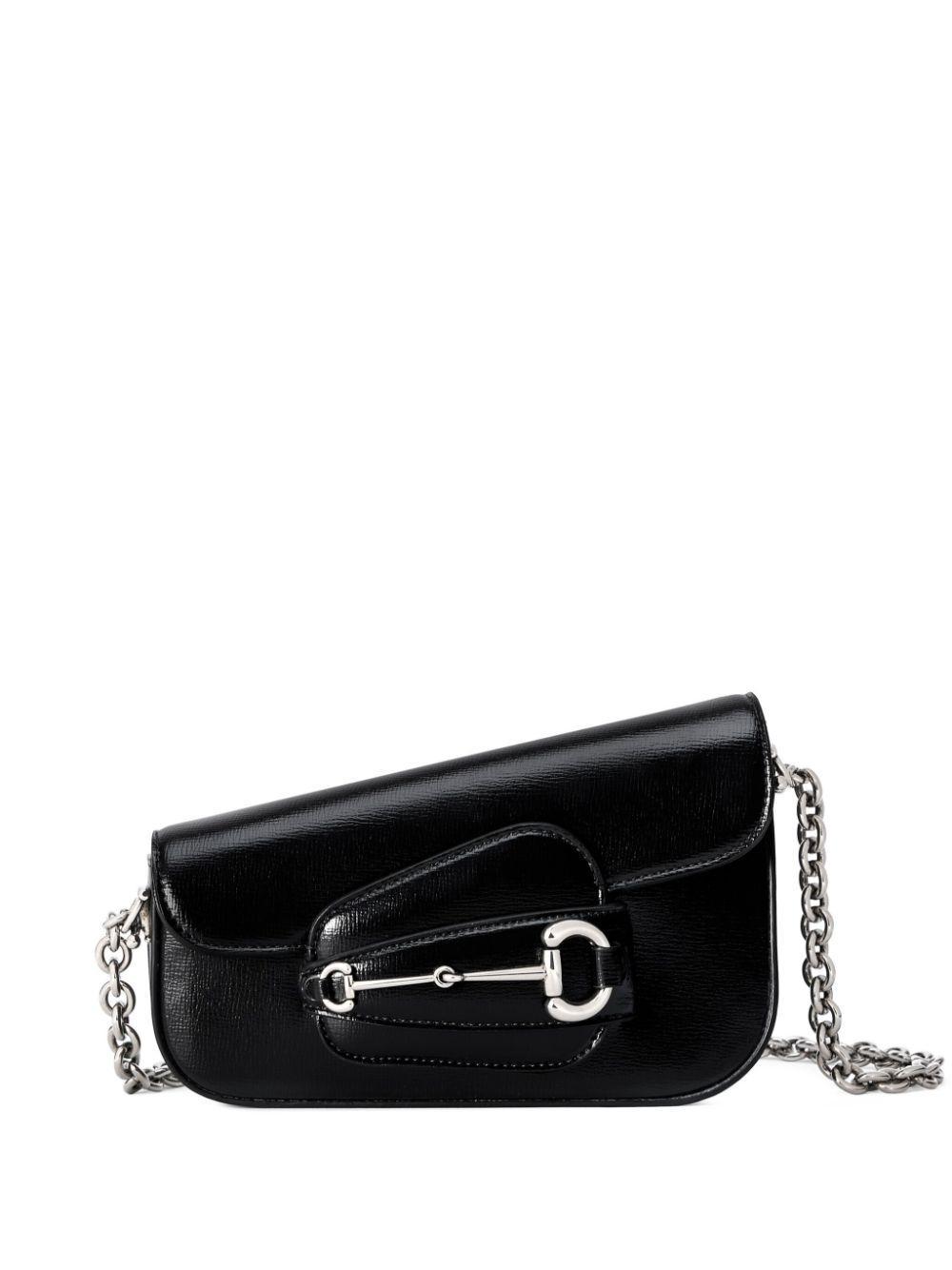 GUCCI Mini Horsebit 1955 Shoulder Bag In Black Product Image