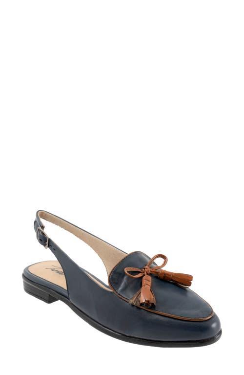 Trotters Lillie Leather Tassel Bow Slingback Flats Product Image