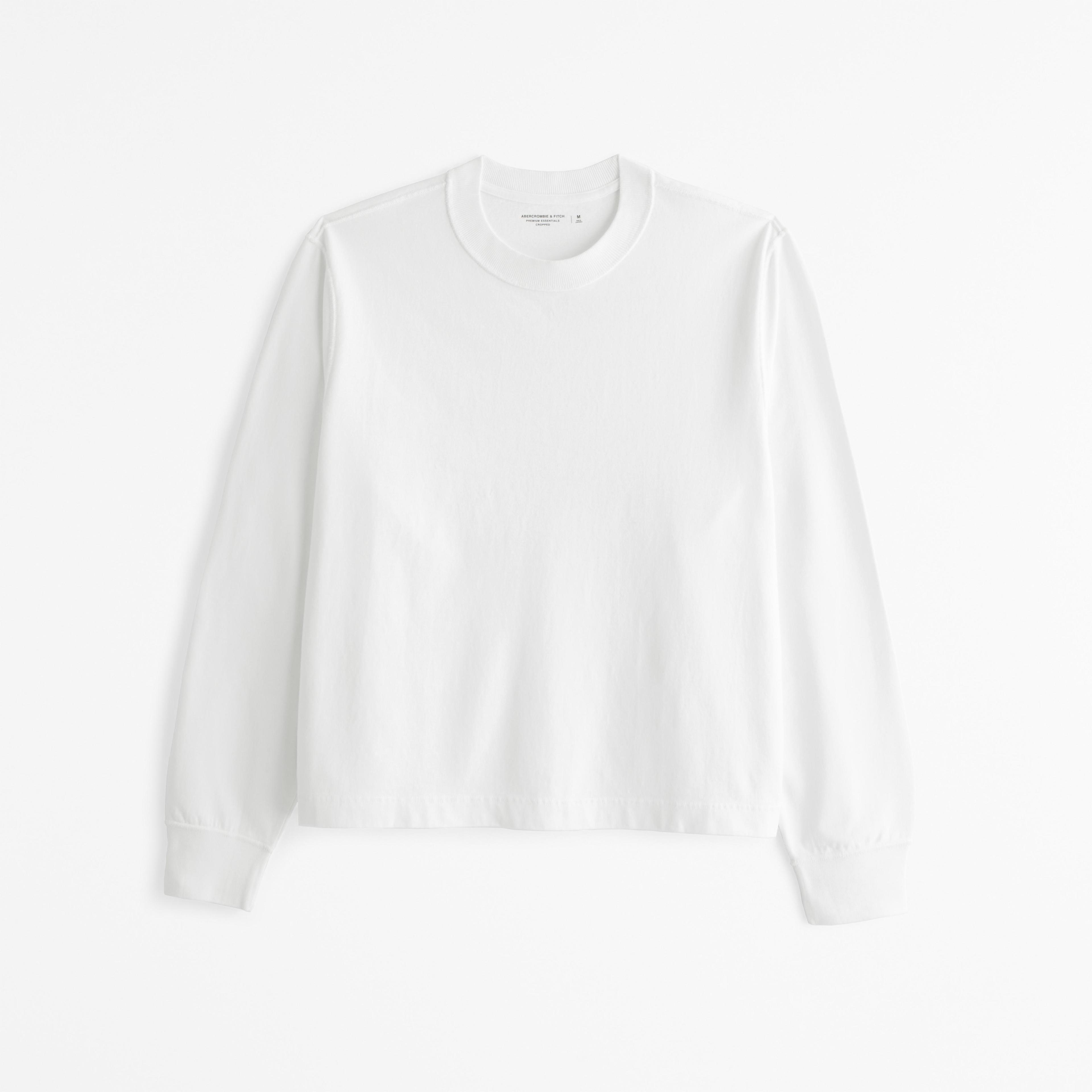 Long-Sleeve Premium Heavyweight Cropped Tee Product Image