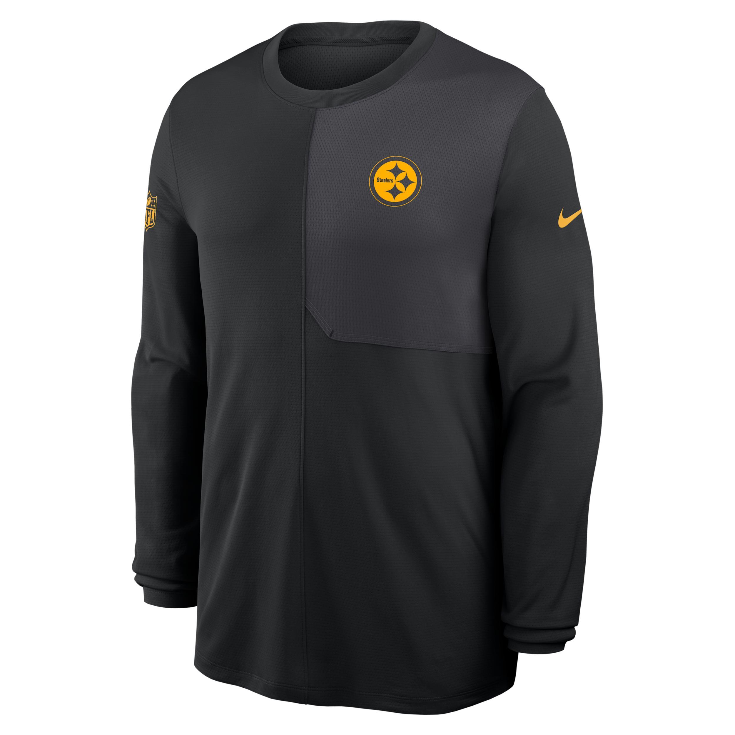 San Francisco 49ers Sideline Coach Nike Mens Dri-FIT NFL Long-Sleeve Top | 03B1166N73-81D Product Image