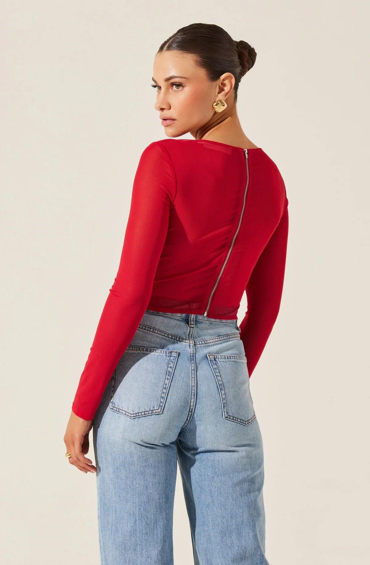 Kezia Red Top Product Image