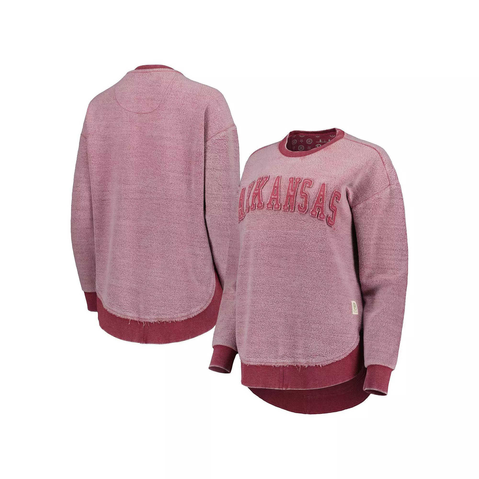 Women's Pressbox Cardinal Arkansas Razorbacks Ponchoville Pullover Sweatshirt,  Product Image