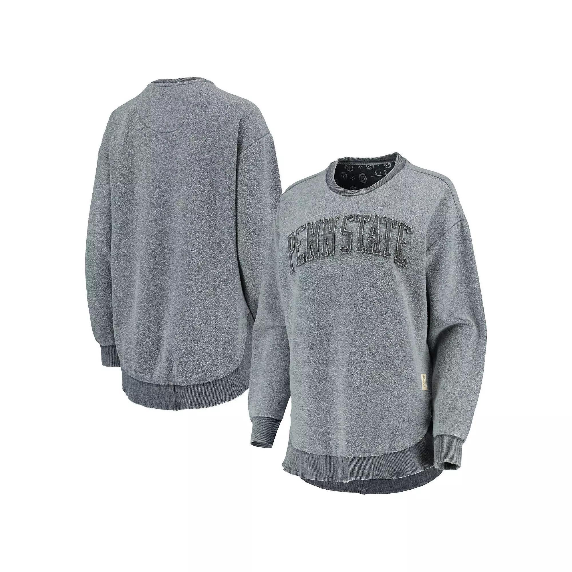 Women's Pressbox Navy Penn State Nittany Lions Ponchoville Pullover Sweatshirt, Size: Small, Blue Product Image