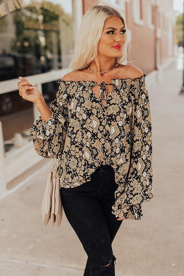 Moody Vibes Shift Top in Black Product Image