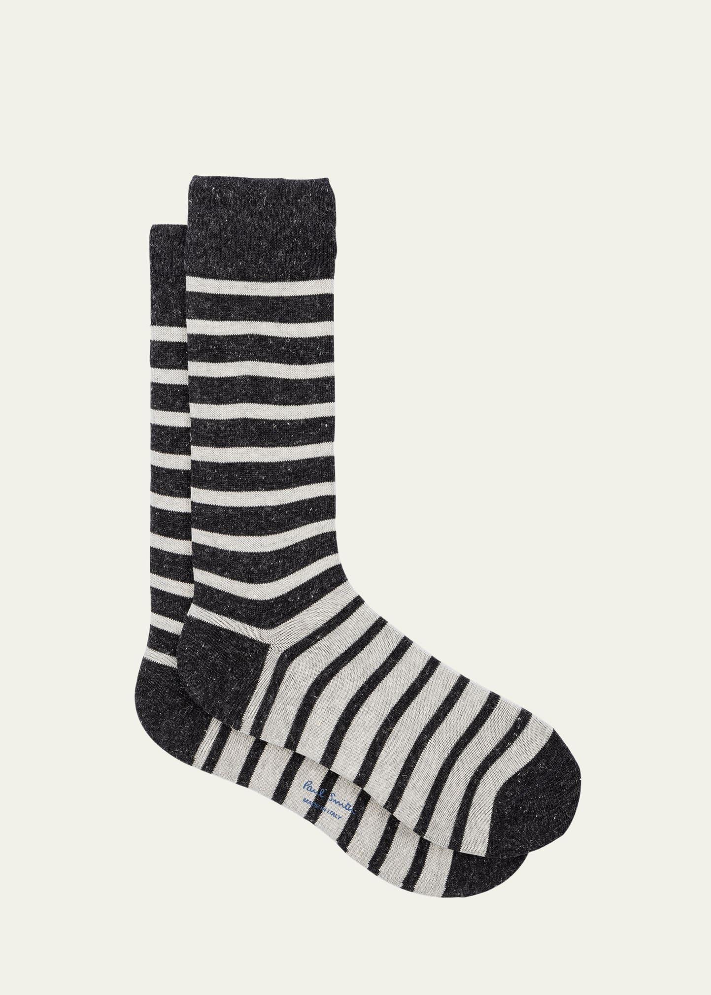 Mens Geoffrey Breton Stripe Crew Socks Product Image