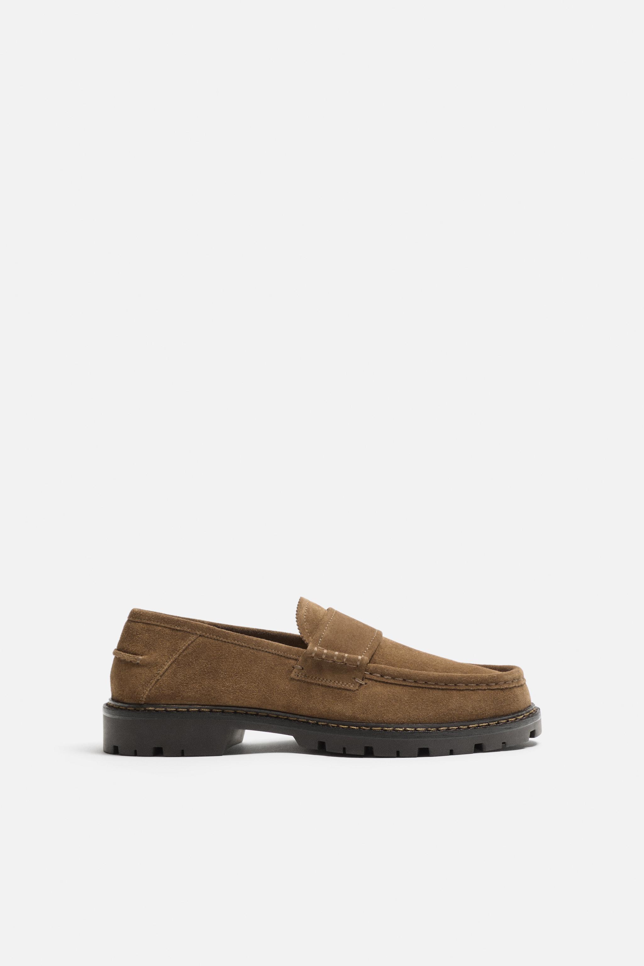 SUEDE PENNY LOAFERS Product Image