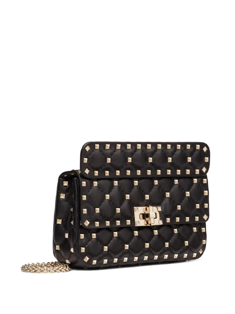 Small Rockstud Spike Shoulder Bag In Black Product Image