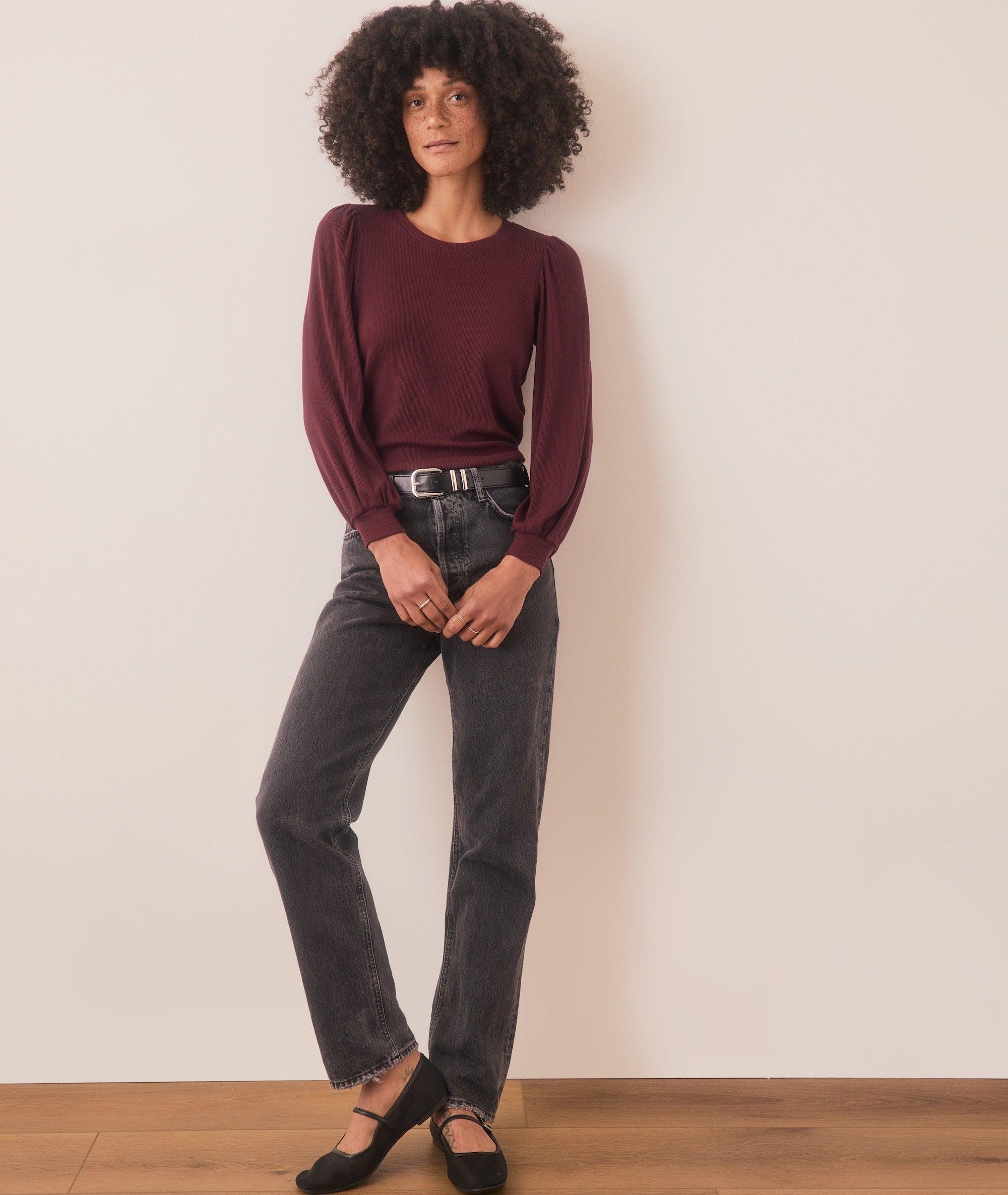 Lexi Rib Puff Sleeve Top Product Image