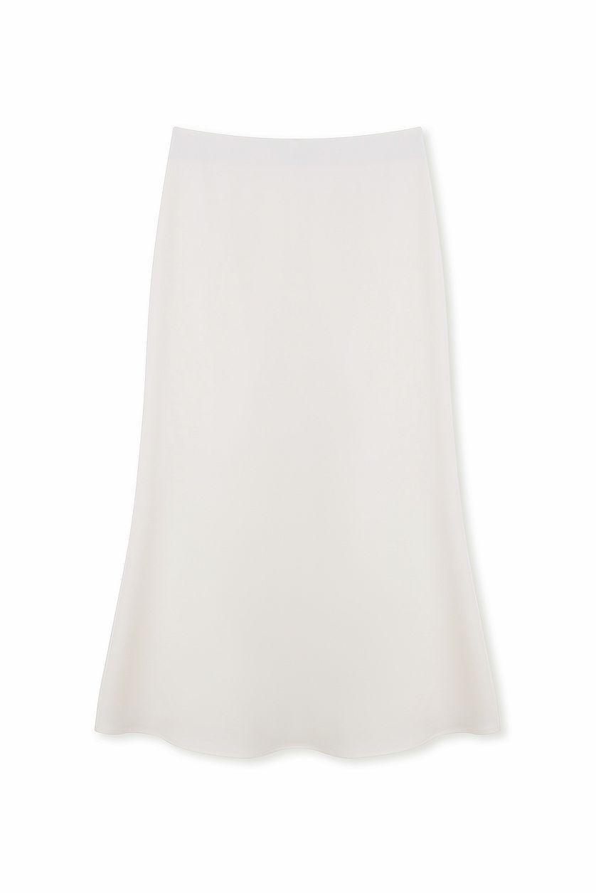 High Waist Flowy Midi Skirt Product Image