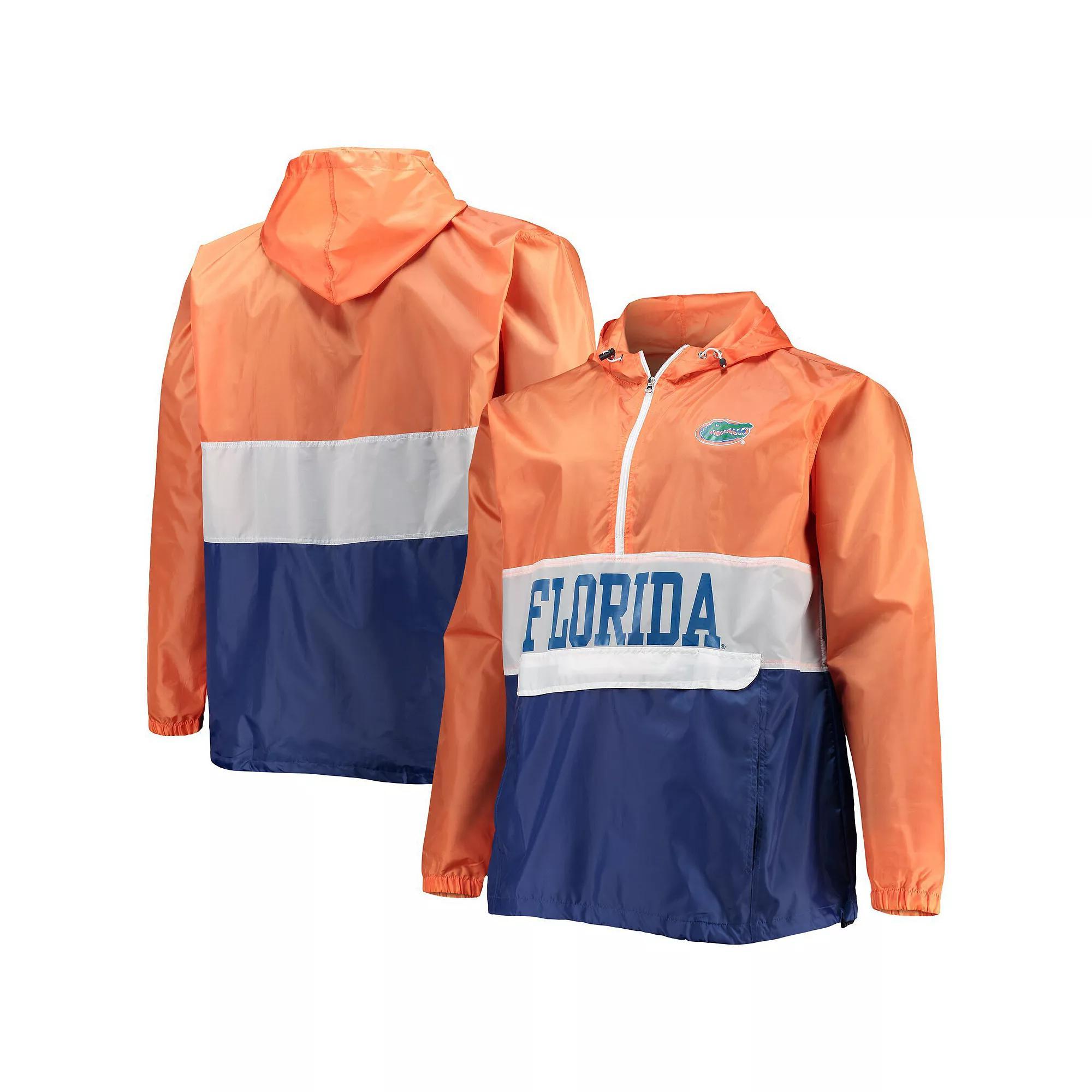 Men's Royal/White Florida Gators Big & Tall Water-Resistant Half-Zip Hoodie, Size: XLT, Blue Product Image
