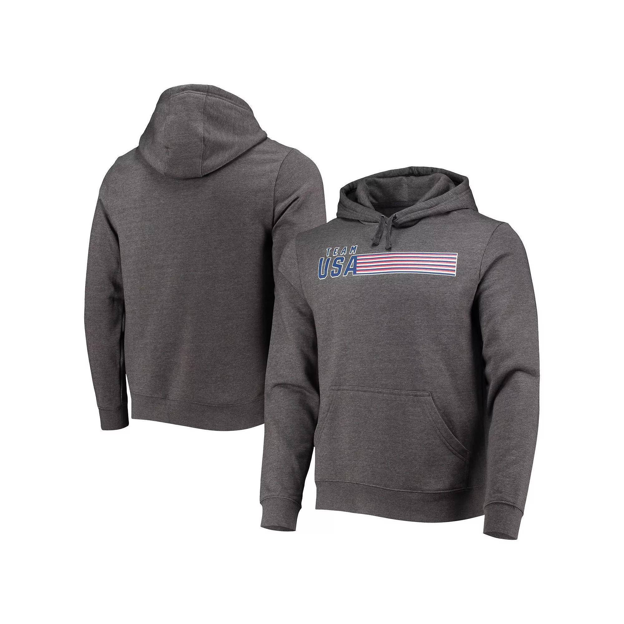 Men's Fanatics Branded Charcoal Team USA Repeat Fitted Pullover Hoodie,  Product Image