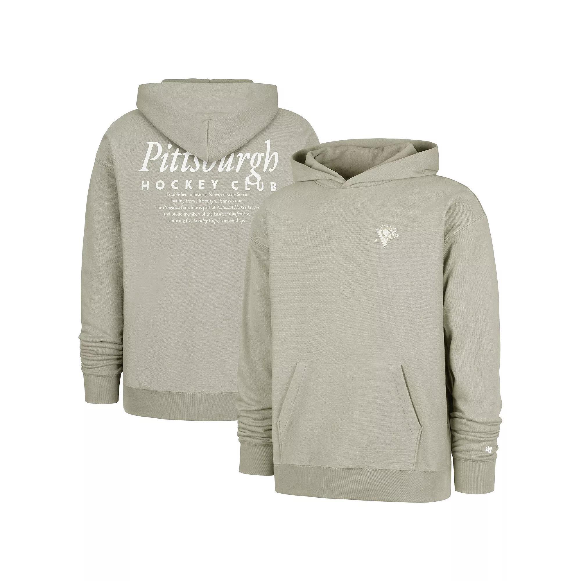 Men's '47 Gray Pittsburgh Penguins Foundation Pullover Hoodie,  Product Image