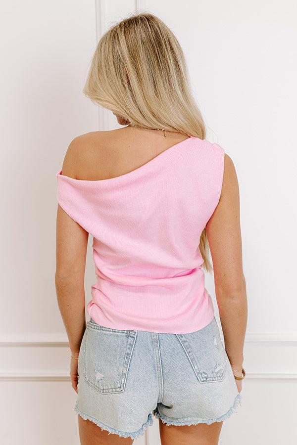 Stylish Staple Asymmetrical Knit Top Product Image