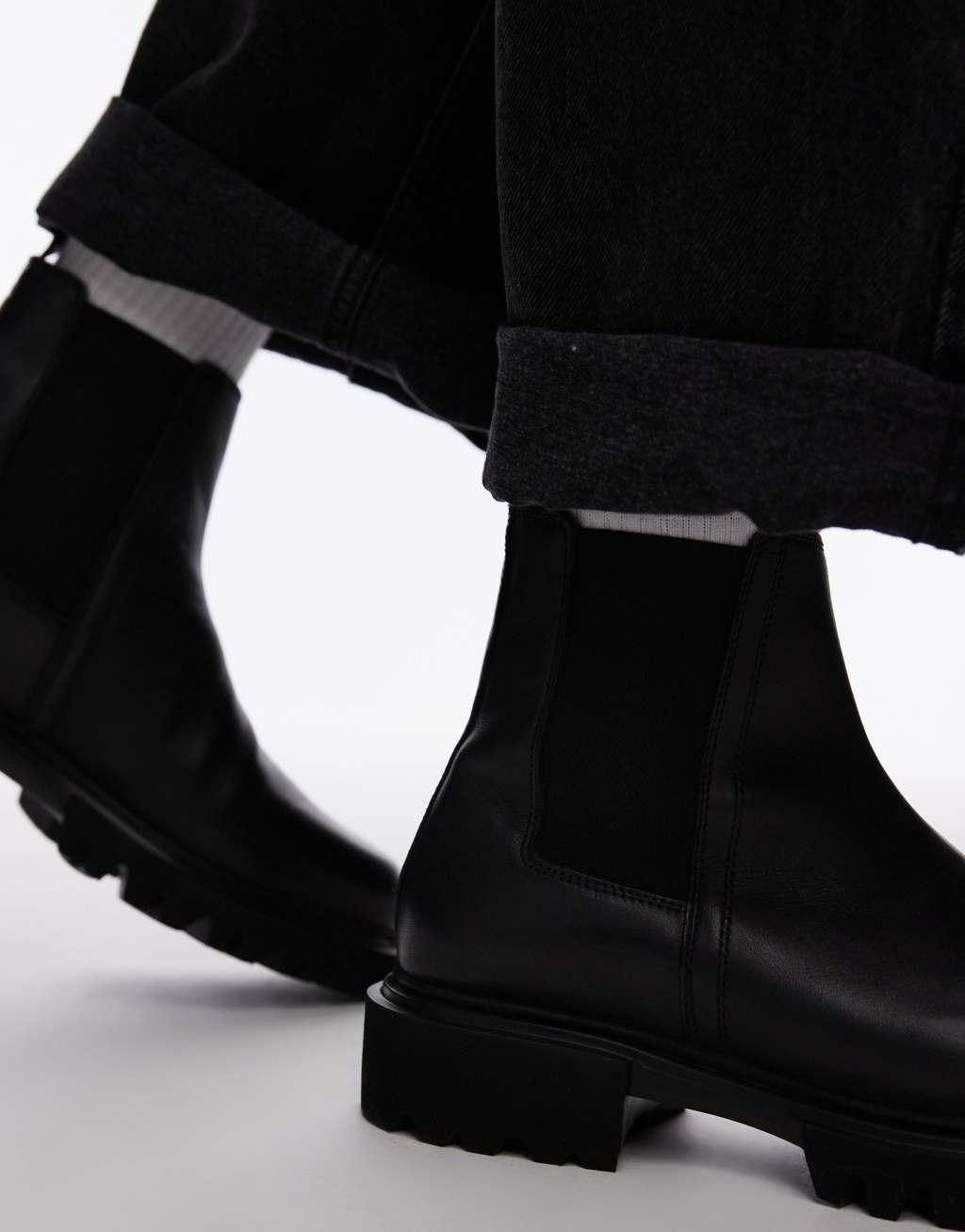 ALLSAINTS Vince Leather Boots In Black Product Image