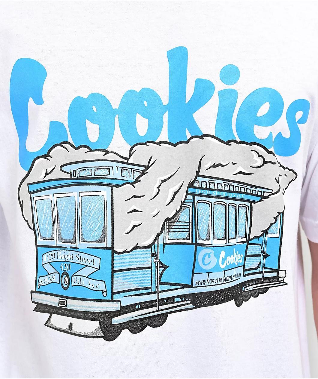Cookies Cable Car White T-Shirt Product Image
