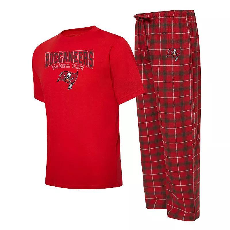 Mens Concepts Sport /Pewter Tampa Bay Buccaneers Arctic T-Shirt & Pajama Pants Sleep Set Product Image