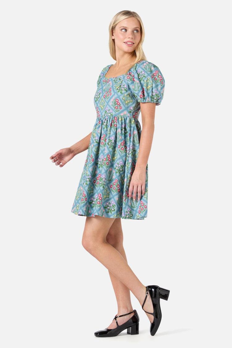 Lattice Floral Mini Dress Product Image