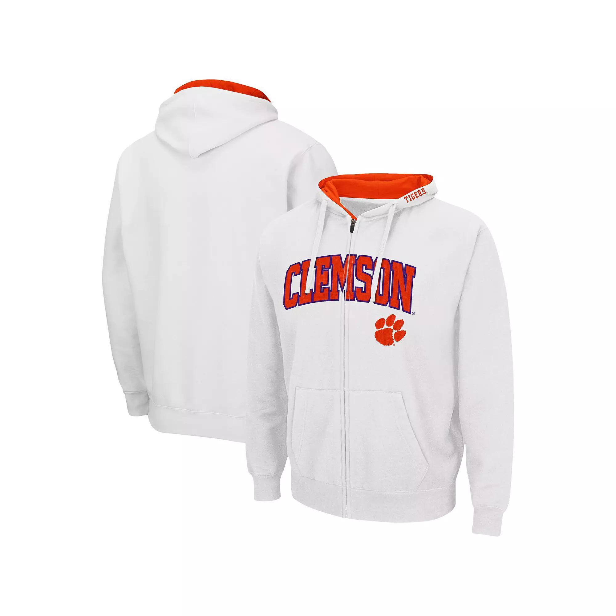 Men's Colosseum White Arizona Wildcats Arch & Logo 3.0 Full-Zip Hoodie,  Product Image