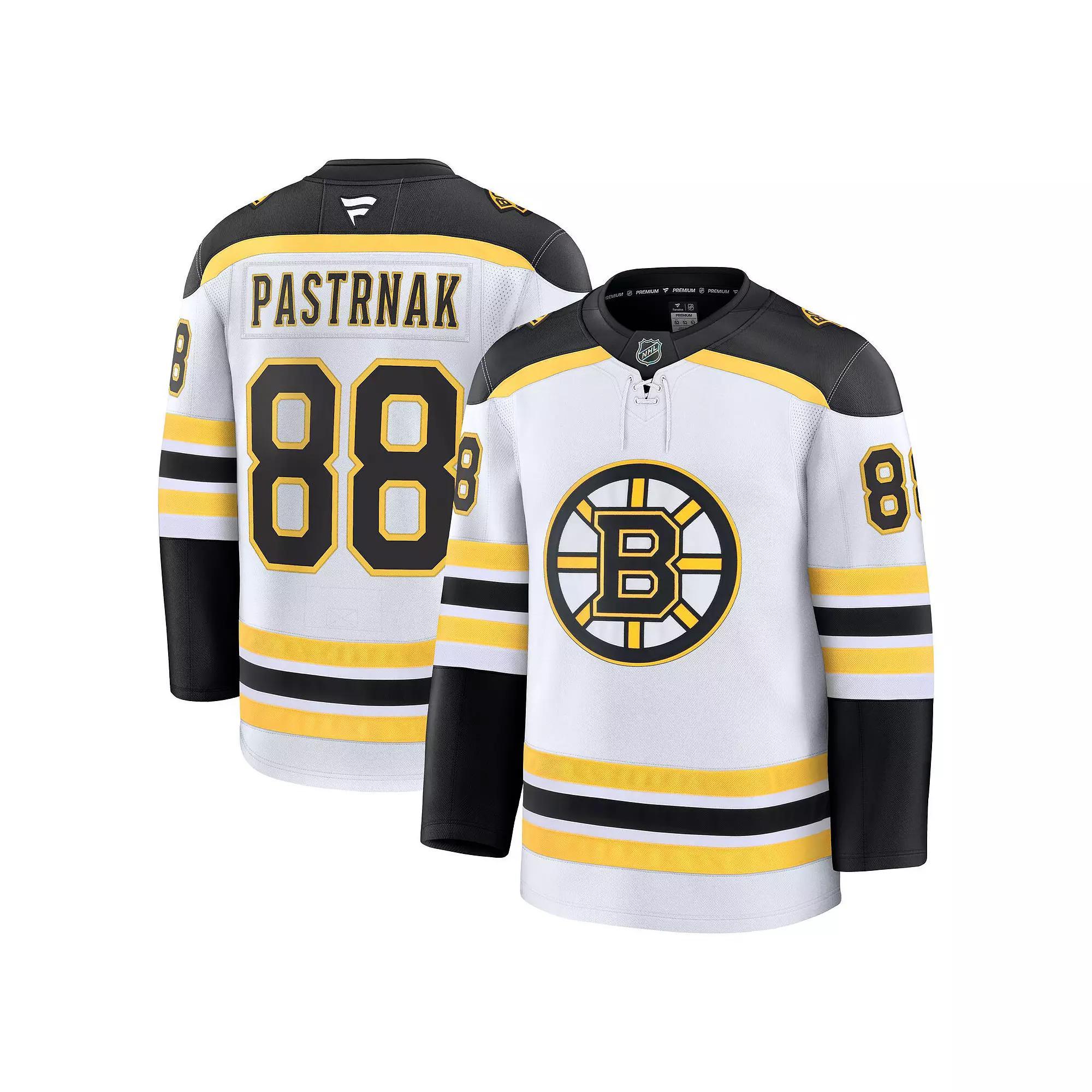 Men's Fanatics David Pastrnak White Boston Bruins Away Premium Jersey, Size: 52 Product Image