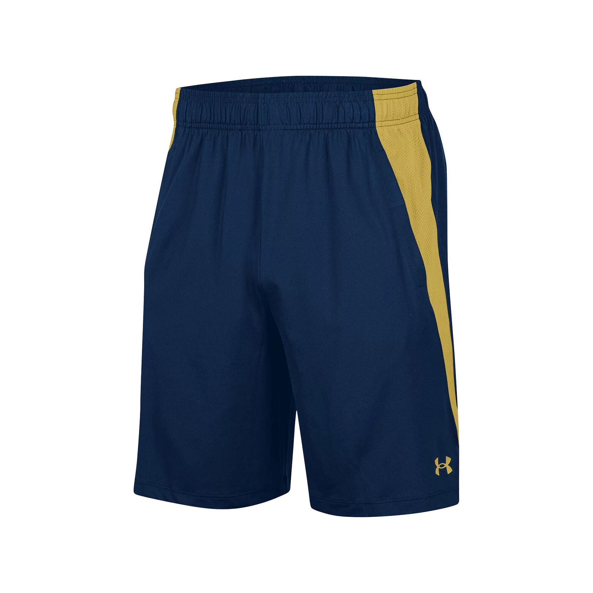 Men's Under Armour Navy Notre Dame Fighting Irish Tech Vent Shorts, Size: Medium, Blue Product Image