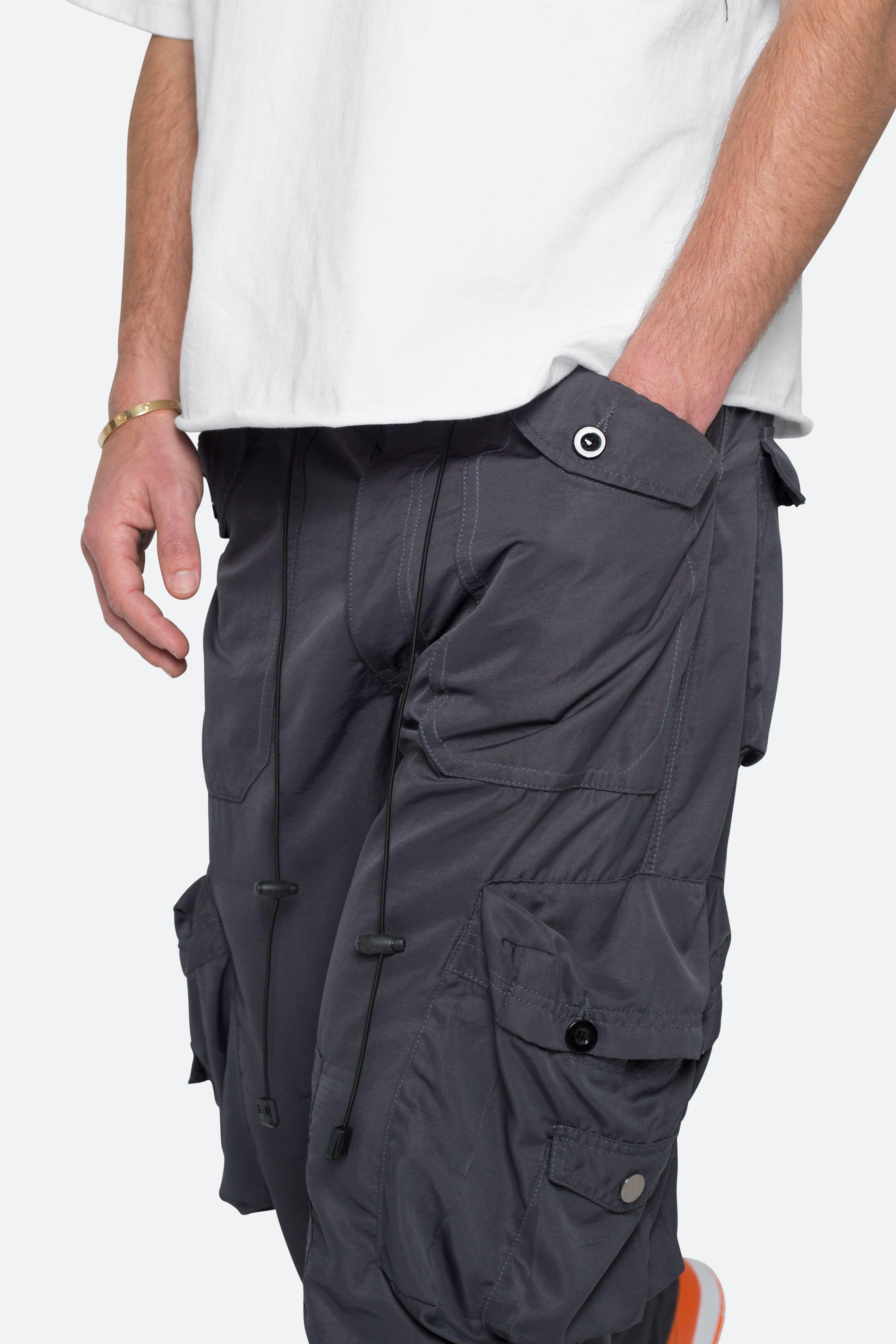 Lightweight Cinch Cargo Pants - Faded Black Product Image