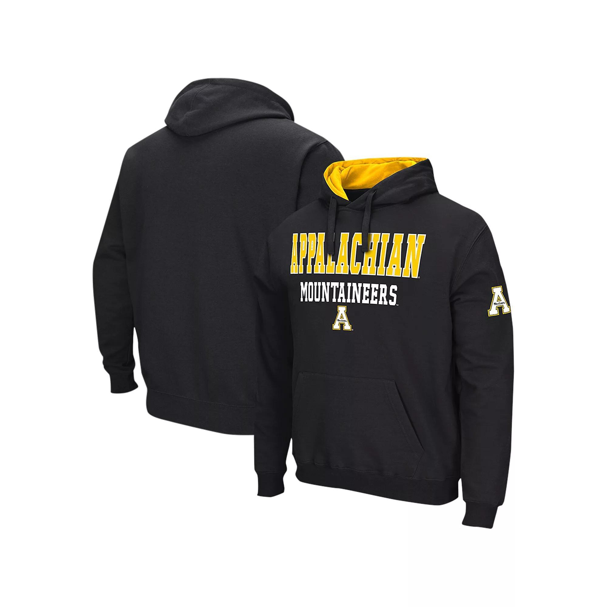 Men's Colosseum Black Appalachian State Mountaineers Sunrise Pullover Hoodie,  Product Image