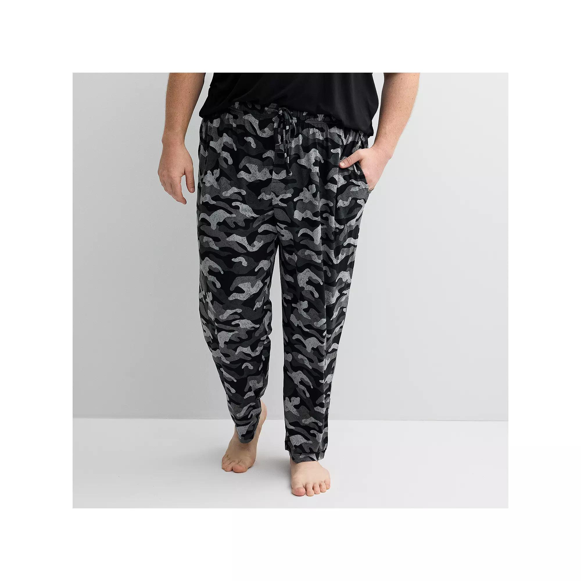 Big & Tall Sonoma Goods For Life® Supersoft Pajama Pants, Men's, Size: 2XB, Camo Black Product Image