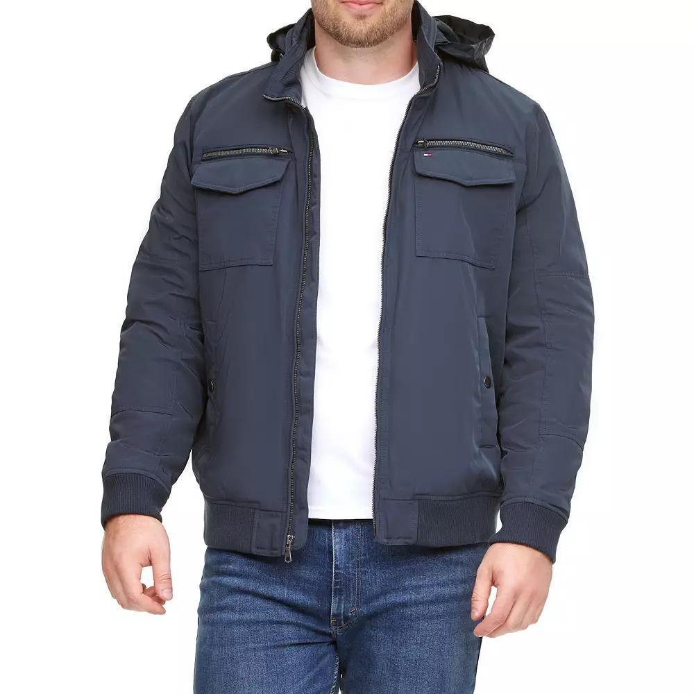 Big & Tall Tommy Hilfiger Midweight Water Resistant Performance Bomber Jacket, Mens Product Image