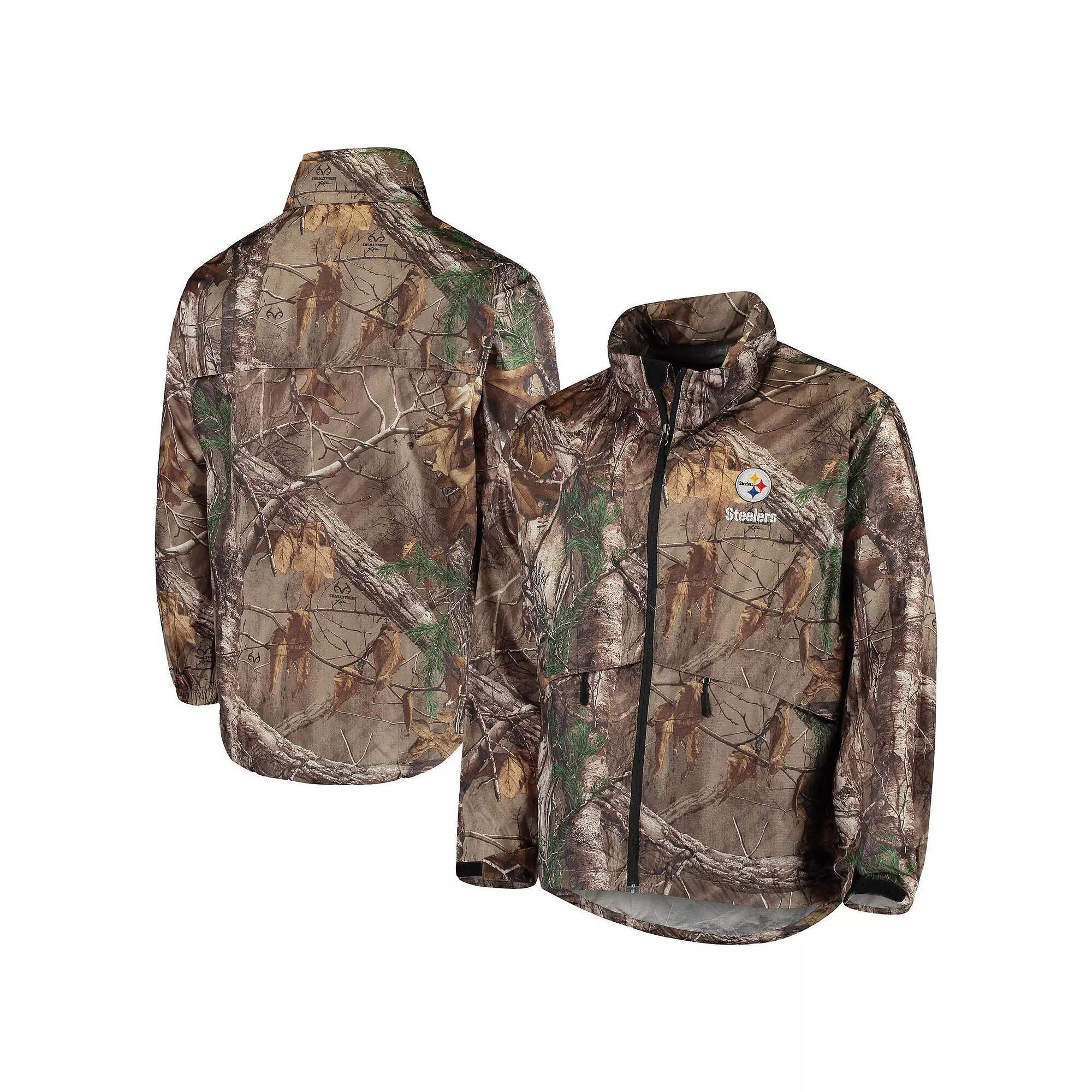 Men's Dunbrooke Realtree Camo Pittsburgh Steelers Circle Sportsman Waterproof Packable Full-Zip Jacket, Size: Medium, Green Product Image