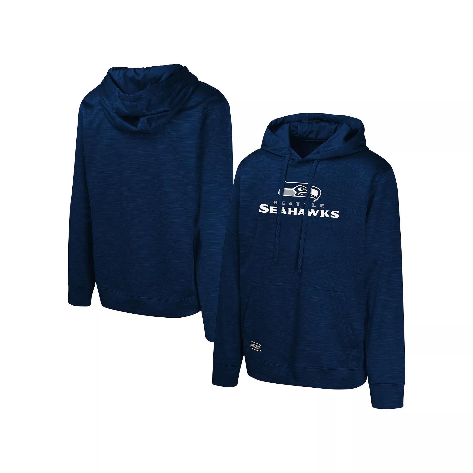 Men's College Navy Seattle Seahawks Streak Fleece Pullover Hoodie,  Product Image